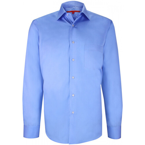 Vêtements Homme Chemises manches longues Stones and Boneser chemise business coupe droite wilson bleu Bleu
