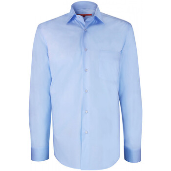 Vêtements Homme Chemises manches longues Andrew Mc Allister chemise business coupe droite edern bleu Bleu