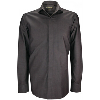 Vêtements Homme Chemises manches longues Emporio Balzani chemise mode gorge cachee a motifs andrea noir Noir