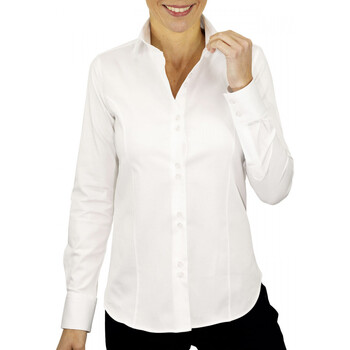 Vêtements Femme Chemises / Chemisiers Andrew Mc Allister chemise femme unie carmen blanc Blanc