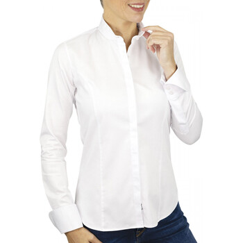 Vêtements Femme Chemises / Chemisiers Andrew Mc Allister chemise femme col mao celia blanc Blanc