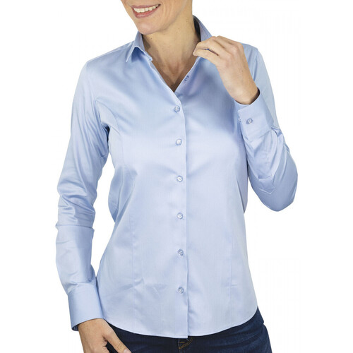 Vêtements Femme Chemises / Chemisiers Stones and Boneser chemise femme unie clara bleu Bleu