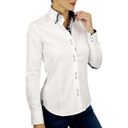 Polo Neck T-Shirt Floral Cotton Short Sleeve