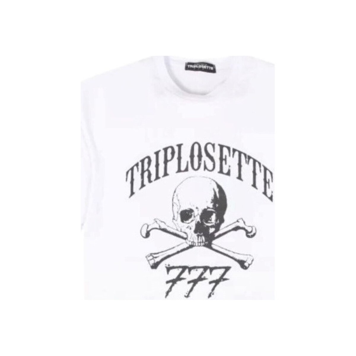 Vêtements Homme T-shirts manches courtes Triplosette 777 TRSM447 Blanc