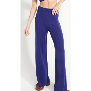 Vêtements Femme Pantalons de survêtement Studio Cashmere8 AVA 15 Pantalon - 100% cachemire bleu nuit