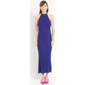 Vêtements Femme Robes Studio Cashmere8 AVA 19 Longue robe dos nu - 100% cachemire Bleu