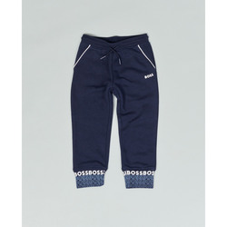 Vêtements Garçon Pantalons BOSS Pantalon de survêtement coupe classique avec logo imprimé Bleu
