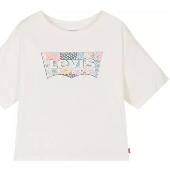 Vêtements Fille T-shirts Futura manches courtes Levi's  Blanc