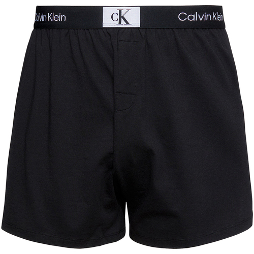 Vêtements Homme Shorts / Bermudas Calvin Klein JEANS Linen Short coton droit Noir