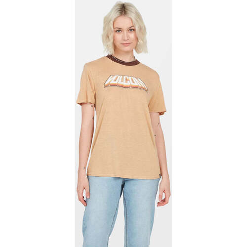 Vêtements Femme T-shirts manches courtes Volcom Camiseta  Tern N Bern SS Hazelnut Marron