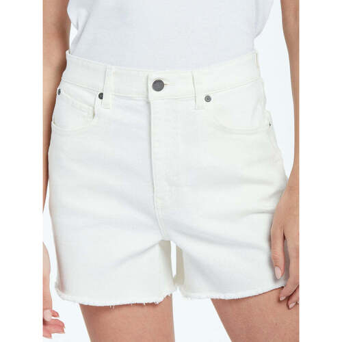 Vêtements Femme pants Shorts / Bermudas Volcom pants Shorts Stone Step Hi Rise Star White Blanc