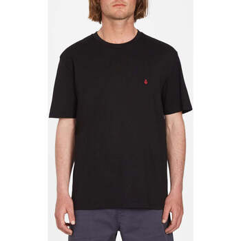 Vêtements Homme organic cotton slogan hoodie Rot Volcom Camiseta  Stone Blanks Black Noir