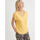 Vêtements Femme T-shirts & Polos Daxon by  - Tee-shirt encolure V macramé Jaune