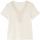Vêtements Femme T-shirts & Polos Daxon by  - Tee-shirt encolure macramé Beige