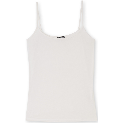Vêtements Femme T-shirts & Polos Daxon by  - Top à fines bretelles Blanc