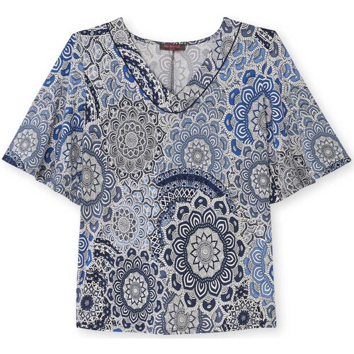 Vêtements Tee-shirts T-shirts & Polos Daxon by  - Tunique manches 3/4 pagode Bleu