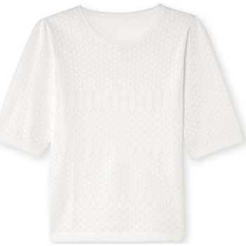Vêtements Femme Pulls Kocoon by Daxon - Pull maille encolure ronde blanc