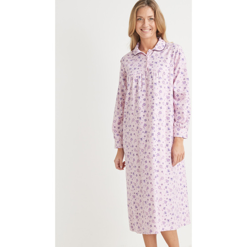 Daxon by - Chemise de nuit imprimée Violet - Vêtements Pyjamas / Chemises  de nuit Femme 57,99 €