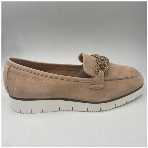 Chaussures Femme Baskets mode Reqin's MOCASSIN COMPENSE CHAINE Beige