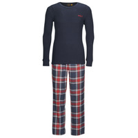 Vêtements Homme Pyjamas / Chemises de nuit Polo Ralph Lauren L/S PJ SLEEP SET Bleu / Rouge