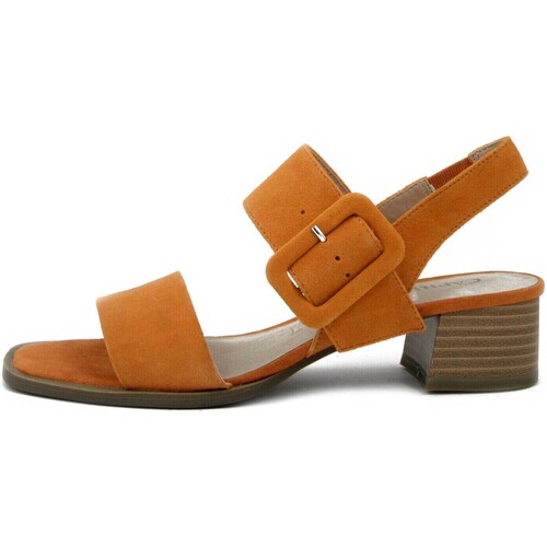 Chaussures Femme Housses de coussins Caprice Femme Chaussures, Sandales, Daim-28211 Orange