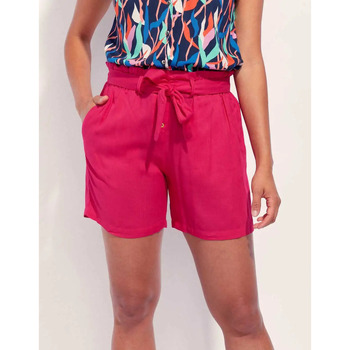 Vêtements Femme Shorts / Bermudas Blouse Sans Manches Impriméekong Short fluide Ecovero JUANA Rose