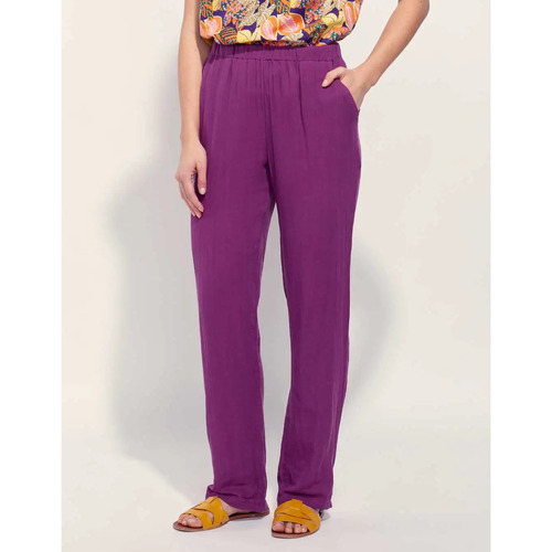 Vêtements Femme Pantalons Art of Soulekong Pantalon léger uni VIJAY Violet