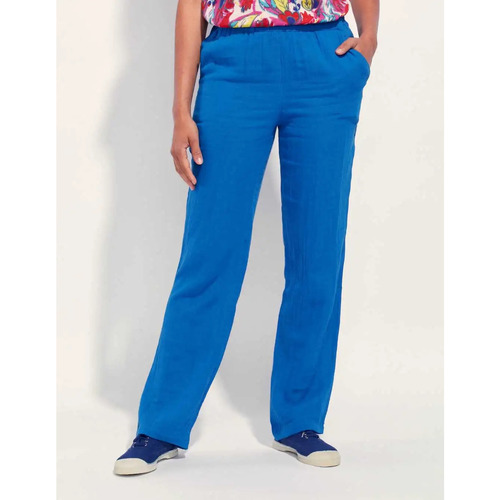 Vêtements Femme Pantalons Bougies / diffuseurskong Pantalon léger uni VIJAY Bleu