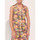 Vêtements Femme Chemises / Chemisiers La Fiancee Du Mekong Chemisier imprimé sans manche coton lin ROSA Orange