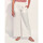 Vêtements Femme Pantalons La Fiancee Du Mekong Pantalon large coton lin taille haute AMELIA Blanc