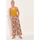 Vêtements Femme Pantalons La Fiancee Du Mekong Pantalon large coton lin taille haute AMELIA Orange