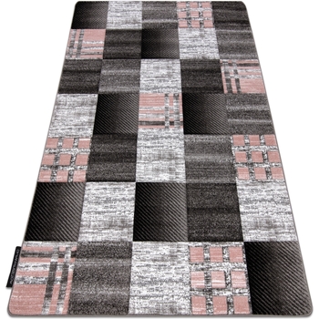 tapis rugsx  tapis alter siena carrés treillis gris 80x150 cm 