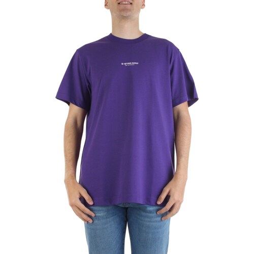 Vêtements Homme T-shirts Mid courtes G-Star Raw D21377-C784 Violet