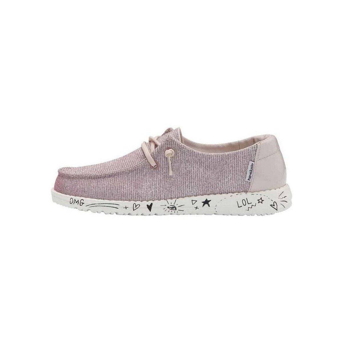 Chaussures Fille Mocassins Dude  Rose