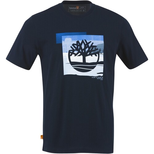 Vêtements Homme T-shirts manches courtes Timberland Tee shirt SS Coast Graphic Bleu