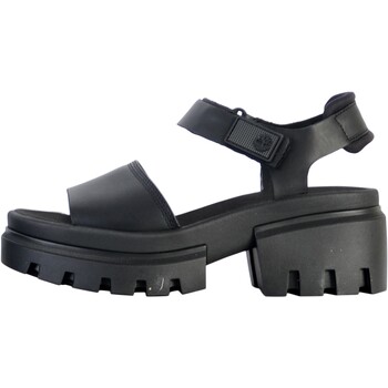 Chaussures Femme Sandales et Nu-pieds Timberland Sandale Compensée Cuir Evereleigh Backstrap Noir