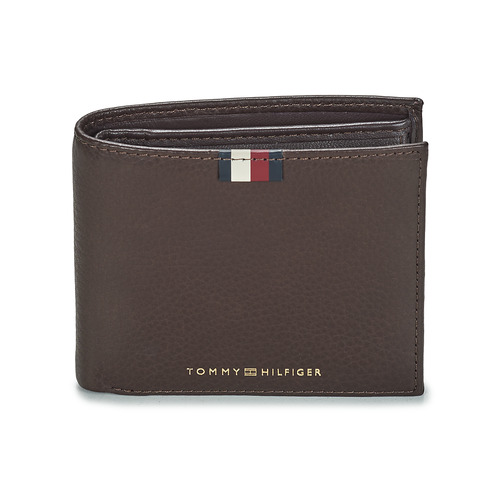arriv Homme Portefeuilles Tommy Hilfiger TH CORP LEATHER CC AND COIN Marron