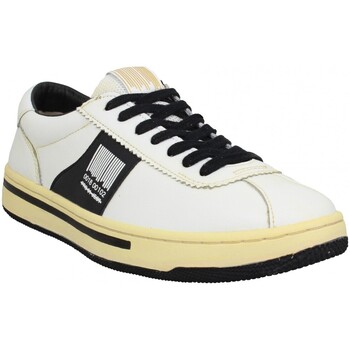 Chaussures Homme Baskets mode Pro 01 Ject P5lm Cuir Homme Blanc Noir Blanc
