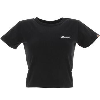 Vêtements Femme T-shirts manches courtes Ellesse Chelu black crop t-shirt Noir