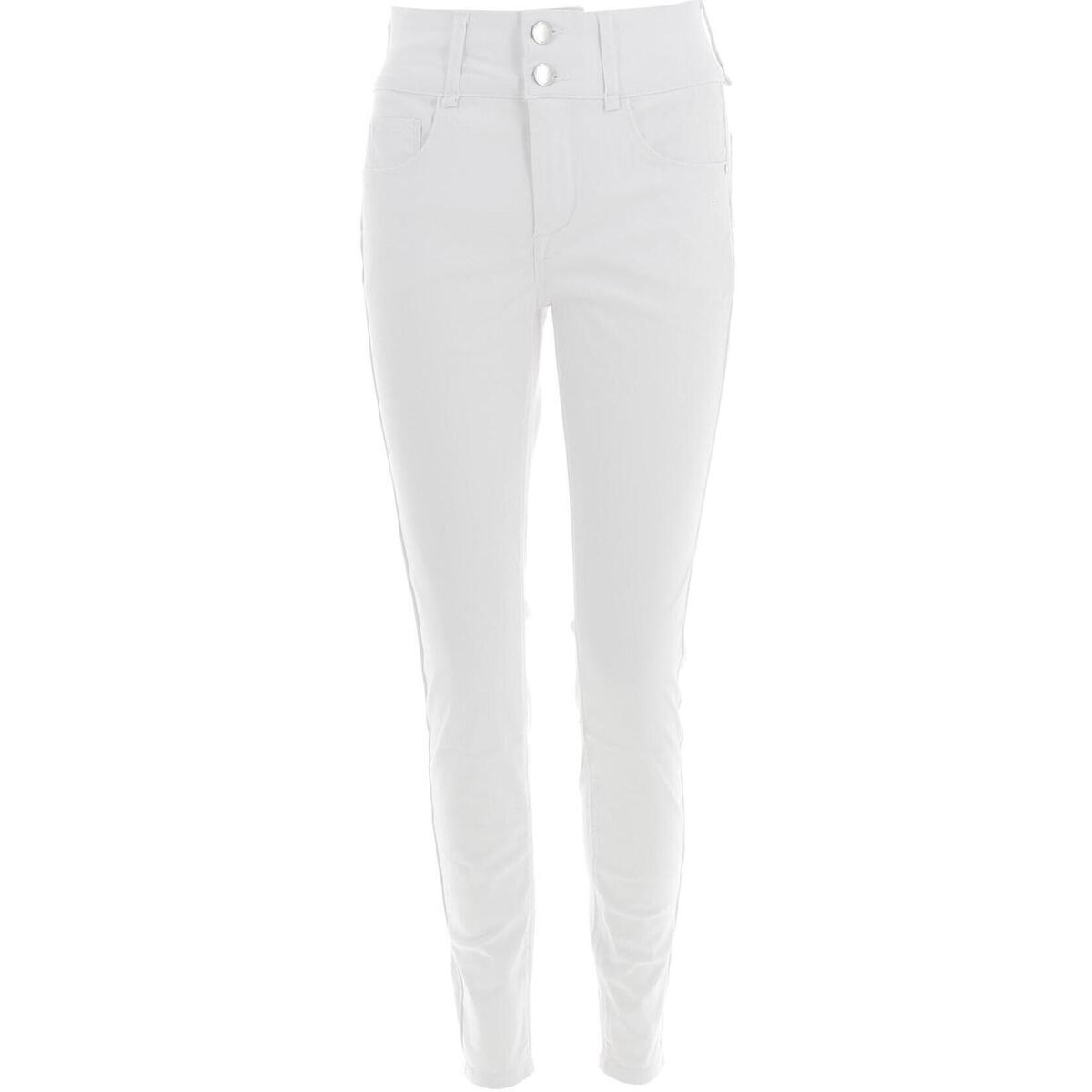 Vêtements Femme GANT Jeans slim Tiffosi GANT Jeans double up 434 white Blanc
