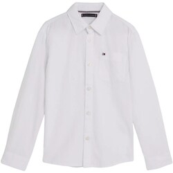 Vêtements Garçon Chemises manches longues Tommy Hilfiger KB0KB08142 Blanc
