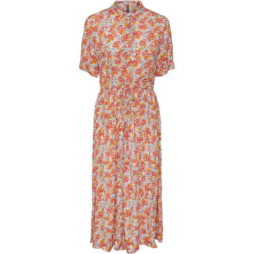 Pieces Robe longue fleurie SIMONE Orange - Livraison Gratuite | Spartoo ! -  Vêtements Robes Femme 30,00 €