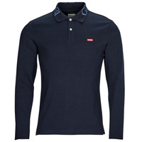 Vêtements Homme Polos manches longues Guess Saffiano OLIVER LS POLO Marine