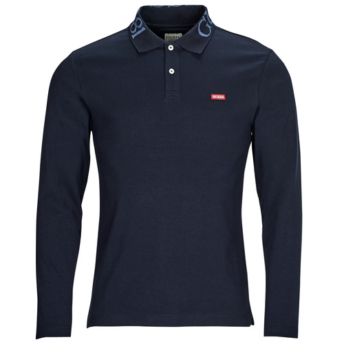 Vêtements Homme Polos manches longues Guess OLIVER LS POLO Marine