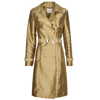 Vêtements Femme Trenchs Guess DILETTA BELTED LOGO TRENCH Doré