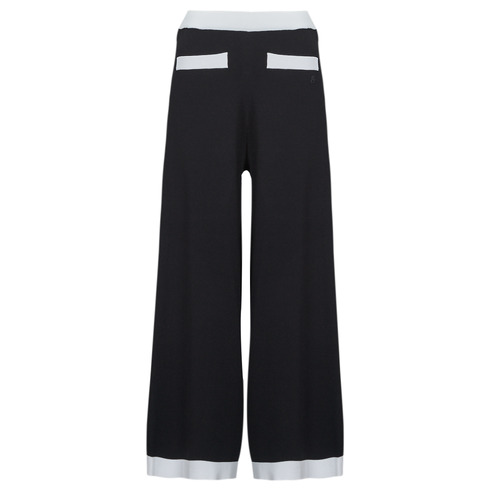 Vêtements Femme Broderie Anglaise Shirtdress Karl Lagerfeld CLASSIC KNIT PANTS Noir / Blanc