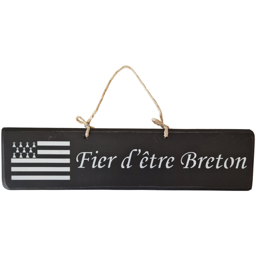Oh My Sandals Tableaux / toiles Qualiart Plaque décorative bois noir - Fier d'être Breton Noir