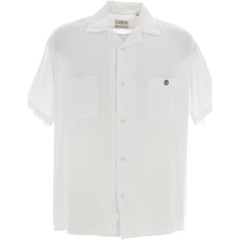 Vêtements Homme Chemises manches courtes Serge Blanco Hawai blc mc shirt imp Blanc