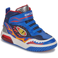 Chaussures Garçon Baskets montantes Geox J INEK BOY D Bleu / Rouge