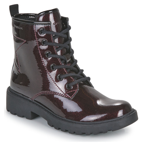 Chaussures Fille Boots tabs Geox J CASEY GIRL G Bordeaux
